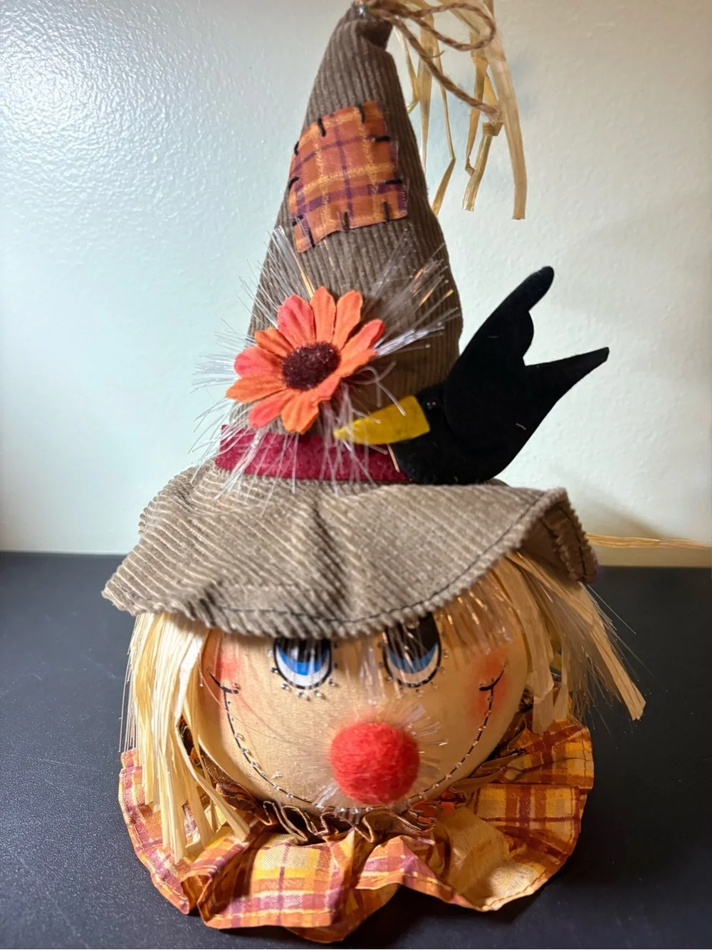 Fall Scarecrow Table Decor - Light up